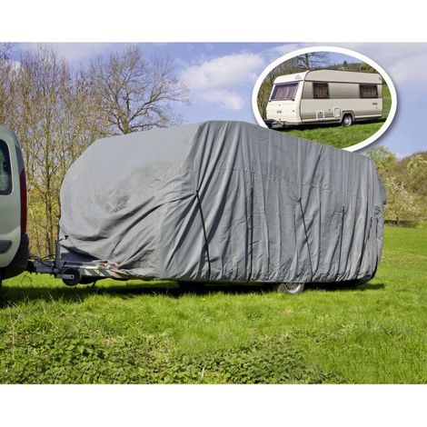 Dema – Bâche pour caravane 610 x 225 x 220 cm – Tissu polypropylène respirant – Protection contre pluie, neige et UV – Sangles et fixations incluses