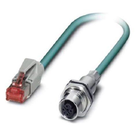 Câble Ethernet catégorie 5e Blindé Phoenix Contact, Bleu, 1m Avec connecteur Droit ( Prix pour 1 )