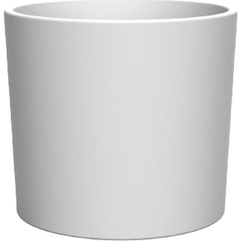 Pot de Fleurs Rond Blanc 30 x 30 cm, bac à Plantes décoratif extérieur et intérieur, terrasse et Balcon – Hortensia 30 (1/5)