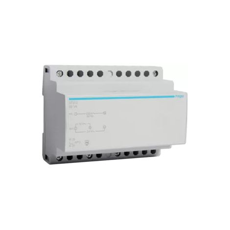 Hager Sicherheitstrafo 230V/12+24V 63VA 6PLE ST315 (1/2)
