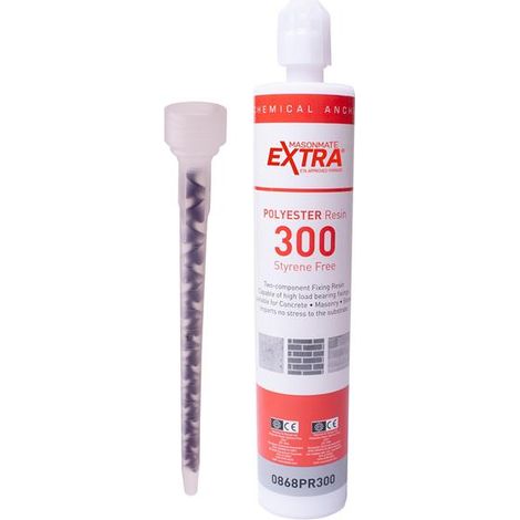 MasonMate 0868PR300 Chemical Anchor Resin Styrene Free 300ml MAMRESIN300