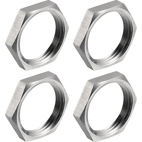 4Pcs Raccord De Tuyau Coulé Écrou Hexagonal, 304 Acier Inoxydable Écrou Hexagonal NPT 3/4" Filetage Femelle Pour Plomberie Fixe, Balai À Eau Et Nettoyeur De Sous-Carrosserie (1/5)