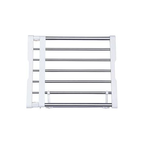 Étagère Télescopique Réglable Sans Perçage Etagere Rangement en Métal Organiseur de Placard Diviseur Séparateur Extensible 40-60 cm pour Chambre, Salle de Bain, Cuisine