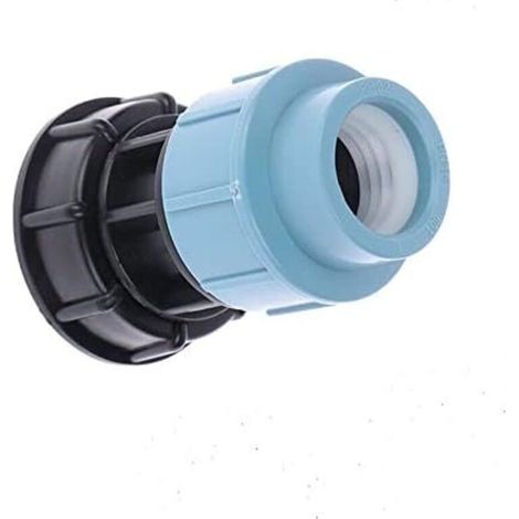 Adaptateur de réservoir IBC S60X6 avec connecteur MDPE droit de 25 mm Compatible avec les conteneurs IBC standard du Royaume-Uni et de l'UE- (1/2)