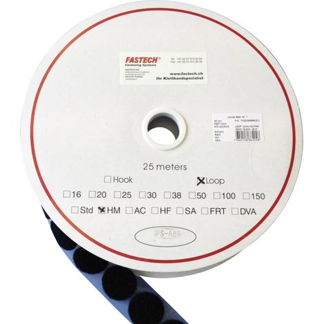 FASTECH® Pastille ronde auto-agrippante hotmelt à coller partie velours (Ø) 47 mm noir 5 m
