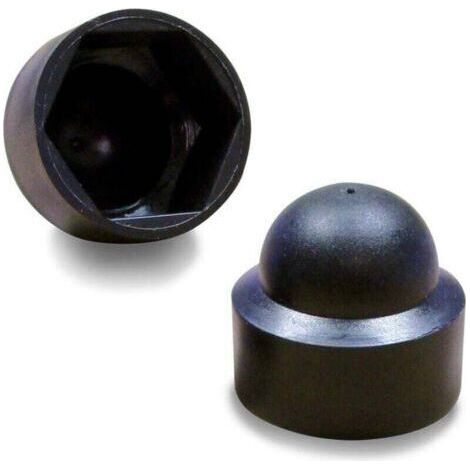 100 pièces - Cache vis écrou de protection M8 clef de 13 mm - plastique NOIR (1/3)