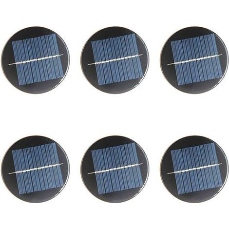 6Pcs 6V 80mm Mini Solar Panel Cells for Solar Power DIY Home Garden Science Projects - Toys - Battery Charger (1/5)