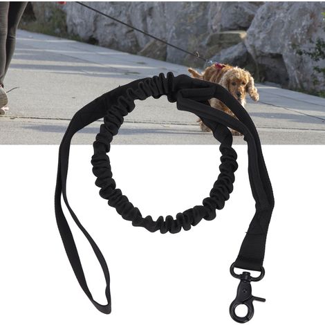 Laisse en corde de nylon, laisse tactique pour chiens de taille moyenne à grande et chiens militaires, noire. (1/5)