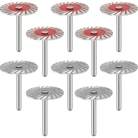 AIDUCHO 10 x 40 mm Cuchillas para tallado de piedra, mini cuchillas de sierra de grabado de diamante Turbo, disco de corte de metal (1/5)