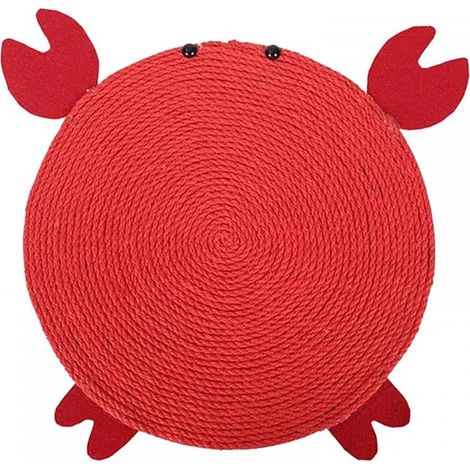 Tapis à griffer pour chat, tapis à griffer en sisal au design vibrant pour protéger les meubles, jouet interactif et surface confortable pour les chats, décoratif et (1/4)
