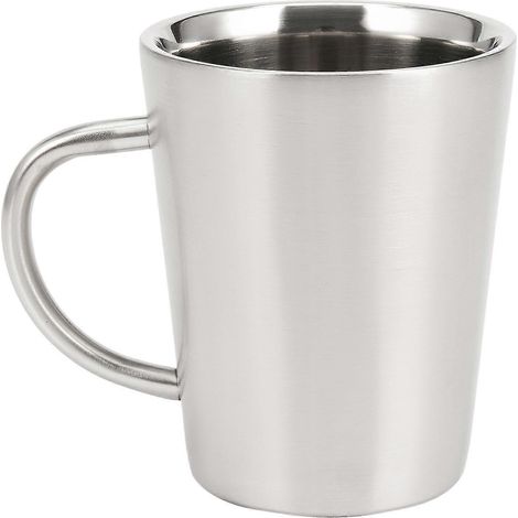 Tasse à café en acier inoxydable plaqué cuivre 340 ml, double couche 304, résistante aux hautes températures, pour le lait (1/4)