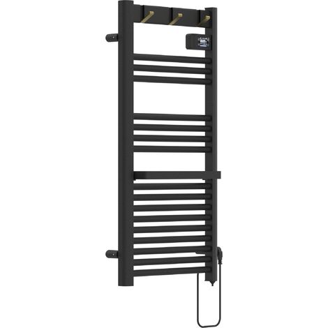Calentador de toallas eléctrico con radiador 105 x 50 cm 500 vatios negro 030010759 (1/5)