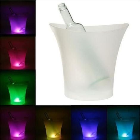 5L 7 Couleurs LED RVB Lumière Changeante Seau À Glace Champagne Vin Boissons Boissons De Froid de la Bière Bar Parti Outils @HYS (1/4)
