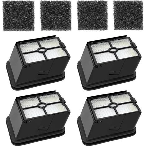 HEPA Filtre Pièce de rechange pour Rowenta X-Clean 4 / X-Clean 5 aspirateur Accessoires pour filtre, lavable et réutilisable, 4 Pièces (Non compatible avec X-Clean 10)