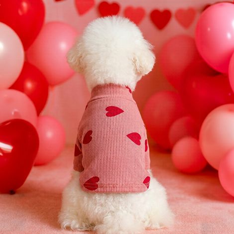 Vêtements pour petits chiens, style printanier, sweat-shirt confortable(Taille XS、Poudre à gomme)