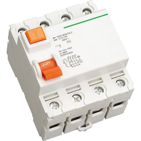 Disjoncteur de fuite ID RCCB ménage 220 v protection contre les fuites triphasées 32a63a avec disjoncteur à interrupteur d'air (4p) (1/5)