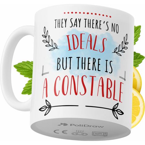 Lustige Kaffeetasse mit witzigem Textdesign für Polizisten – ideal für Geburtstage, Namenstage, Feiertage und besondere Anlässe. Hochwertige Tasse für Zuhause, Büro und Arbeit. Farbe: Weiß, 330 ml.