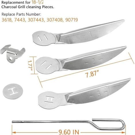 Pièces de Rechange et Accessoires pour Grills à Charbon de Bois,18-1/2 pour Barbecues Kettle (1/3)