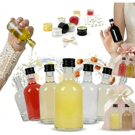 50 Mini-Tadek-Flaschen à 50 ml für Hochzeiten, als Gastgeschenk, für den Landhaustisch (1/5)