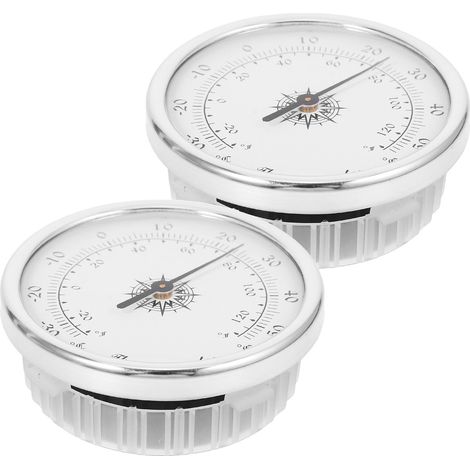 Lot De 2 Thermomètres Suspendus Pour Intérieur Sauna Et Serre Thermomètre De Chambre Argenté (1/5)