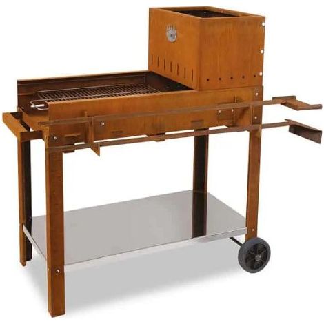 Barbecue a carbone e a legna Clementi Flipper griglia 45x50 cm