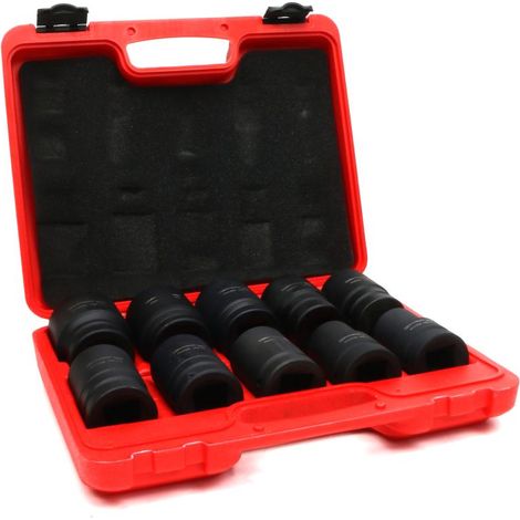 Set di bussole a impatto da 1" 10 pezzi 24. 27. 30. 32. 33. 34. 36. 38. 41. 46 mm in acciaio CrMo DIN 3129 Waryński (1/4)