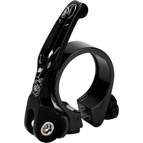 VIARON Attache Rapide pour Selle VTT et Vélo de Route, Collier en Alliage d'Aluminium 34.9MM, Noir - Compatible avec Vélo de Ville (1/5)