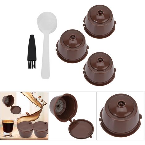 [Cápsula de café] + Cápsula de café reutilizable + Dolce Gusto 300024 + Set ecológico con cepillo (1/5)