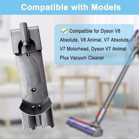 Bracket wall V8 compatible with l\\'vacuum without wire Dyson V7 V8, bracket wall for accessory of station d\\'accueil, replaces the piece n° 967741-01 (1/4)