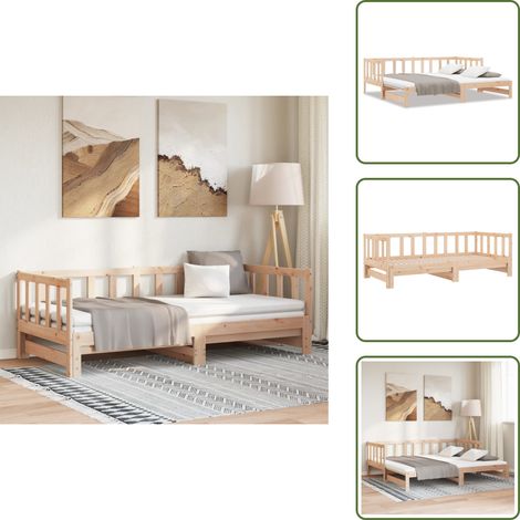 Sofá cama nido - vidaXL Sofá cama nido madera maciza de pino 90x200 cm - Sofá cama para invitados