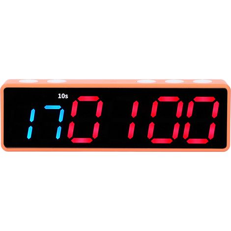 Fitness-Timer mit großem, schwindelfreiem digitalem LED-Display, ideal für Zuhause, Garage oder Schule (blau und rot). (1/5)