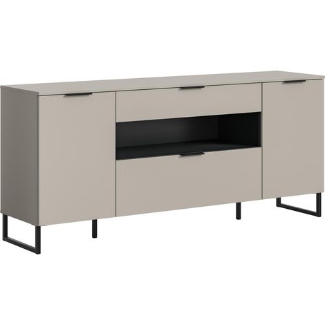 Noida Sideboard 2 Türen, 1 Klappentür, 1 Schublade, 1 Regal Kaschmir Dekor.