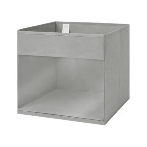 Panier Cube de Rangement Tissu Pliables Avec Fenêtre Transparente, Carton, Armoire, Vêtements, Tiroir, Gris Clair (1/5)