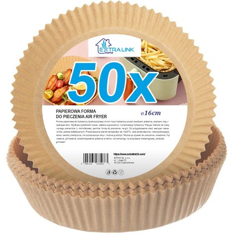 Extralink home papierowe wkłady do frytkownicy okrągłe 16cm (50 szt) (1/4)