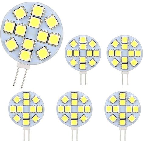 Lot de 10 Ampoules LED G4 DC 12V Non Dimmables Blanc 6000K Remplacement pour Ampoules Halogènes 20W pour Cuisine Camping-Car RV Remorque Bateau (1/5)
