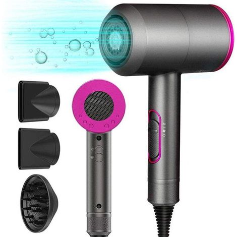 Sèche Cheveux 2000W DOOSL Sèche-Cheveux Lonique Professionnel Soins Capillaire à Température Constante 3 Embouts 3 Vitesse