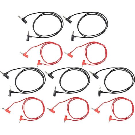 5er-Set 4-mm-Bananenstecker-Prüfleitungen mit PVC-Messingkern, Stecker auf Stecker, Prüfkabel für Elektronikreparaturen