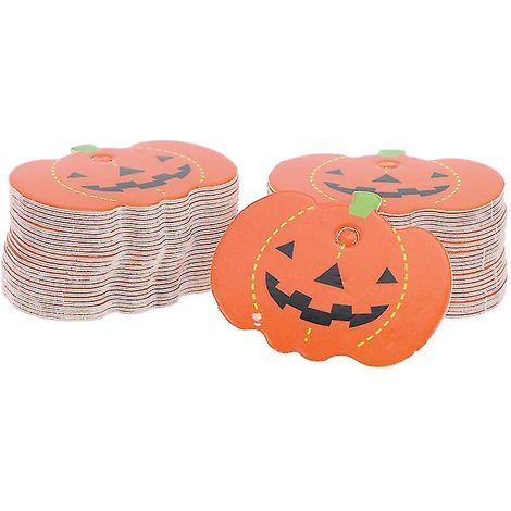 100 Stück Halloween-Kürbis-Anhänger