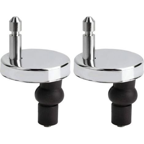 2 Pièces Abattant WC de Toilettes à Charnière Fixations, Charnières à Dégagement Rapide, Charniere Abattant WC Fixations, avec Vis Caoutchouc Rechange (1/5)