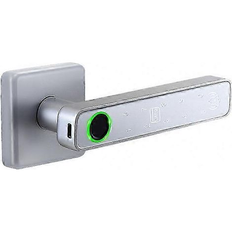 Serrure intelligente WiFi à empreinte digitale avec mot de passe et carte RFID, adaptée aux portes intérieures en bois et en métal, peut être utilisée pour déverrouiller les portes des salles de bains (1/5)