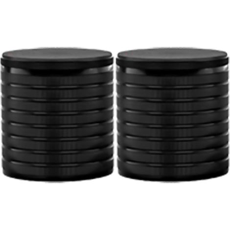Lève-meubles multifonctionnel, surélevant les meubles de 3,3 cm à 75 mm, avec une base stable en aluminium, hauteur de levage des meubles, compatible avec les articles ménagers, noir brillant. (1/5)