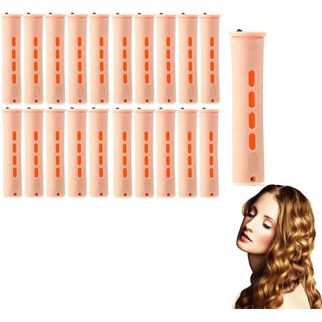 Lot de 20 tiges à bigoudis permanentes, 5 tailles de rouleaux à cheveux en plastique, baguettes à friser froides, outils de coiffure professionnels (1/5)