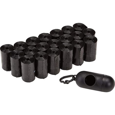 Sacchetti per escrementi di cane LaBlanc con dispenser e clip per guinzaglio, senza profumo, 300 pezzi, confezione da 20 pezzi da 15
