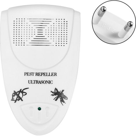 MINKUROW Repelente De Insectos Control De Plagas De Roedores Repelente De Plagas Electrónico Ultrasónico Para Ratas, Mosquitos, Cucarachas Y Hormigas Paquete De 2 (1/5)