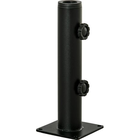 Base de Parasol, Hauteur Réglable, Conception Robuste, noir (1/2)
