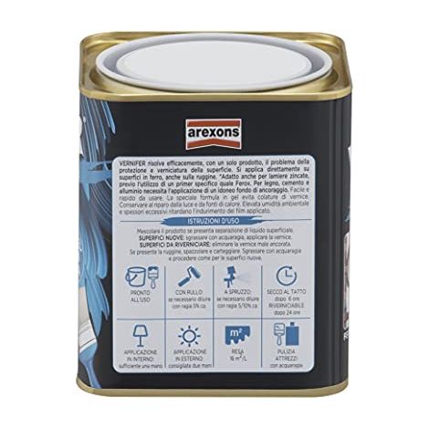 Vernice antiruggine tinte brillanti vernifer 750 ml Arexons (1/3)