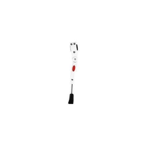 Béquilles de vélo Réglable en Alliage d'aluminium,Hauteur Réglable avec Pied en Caoutchouc Antidérapant,Béquille Velo Laterale,bequille vtt,Support pour vélos 24-27 pouces, BMX, VTT, 700c-Blanc (1/5)