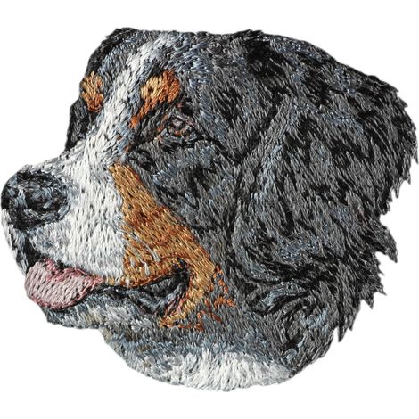 Perro de montaña bernés: parche con forma de perro, parche bordado, decoración única para mochila de Art-Dog (1/3)