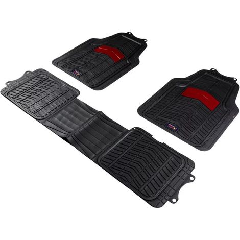 set 3 tappetini furgoni redbull "bull flash" nero e rosso