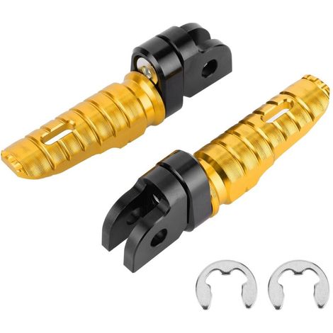 Pair of front motorcycle footrests, left and right, for MT-03 MT-25 MT-07 MT-09 R3 XJ6 (gold) (1/5)